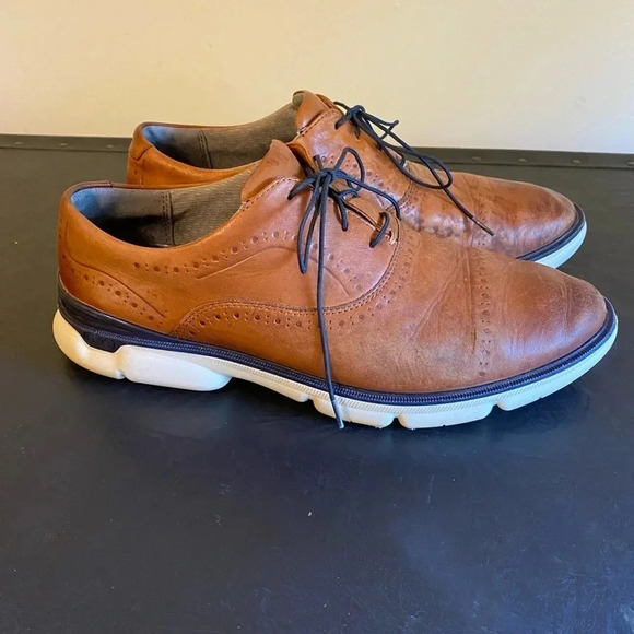 Johnston Murphy Tan Cap Toe Sneakers Waterproof White Sole